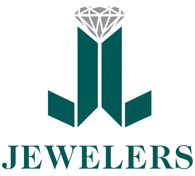 A green diamond with the word jewelers underneath it.