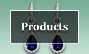 A picture of some earrings with the word products in front.