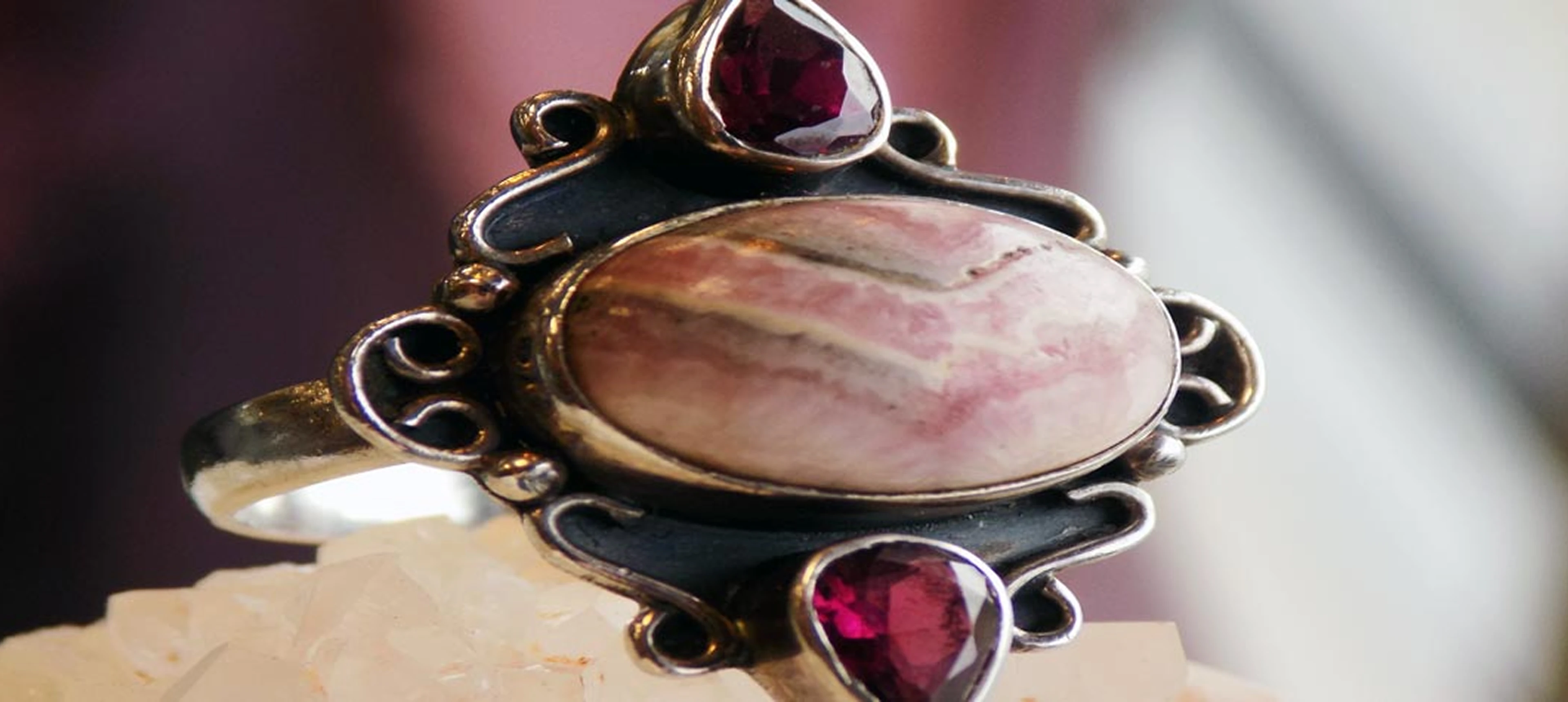 Ornate ring with gemstones