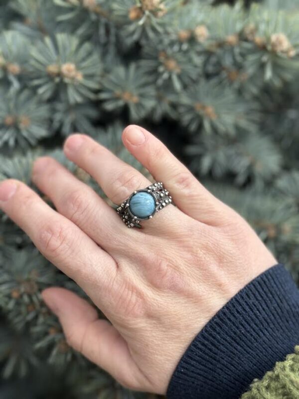 Sterling Silver Swedish Blue Ring